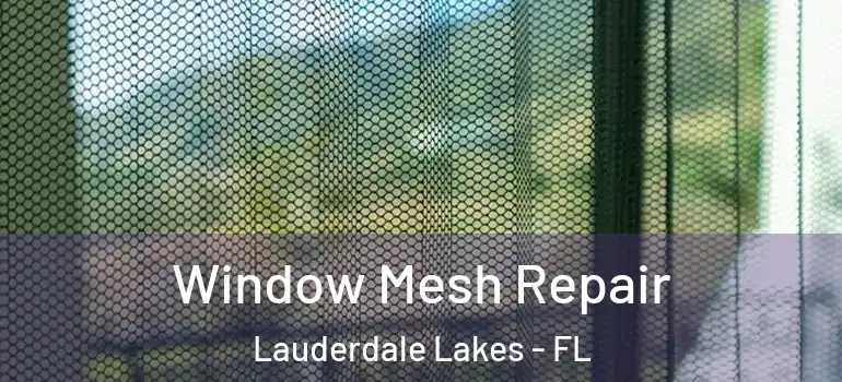  Window Mesh Repair Lauderdale Lakes - FL